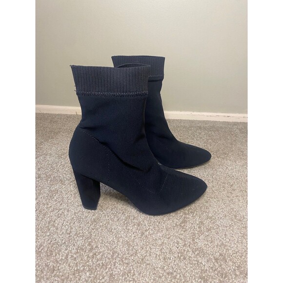 Simply Vera Vera Wang Black Sock Boot Heels Womens Size 6.5 M Heeled Bootie - Picture 2 of 10